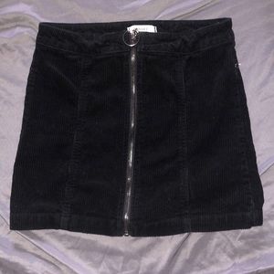 Black zip up skirt